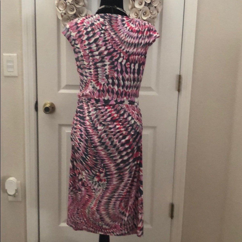 DONATEMaggy London pink, grey, white pattern dress - Picture 5 of 6